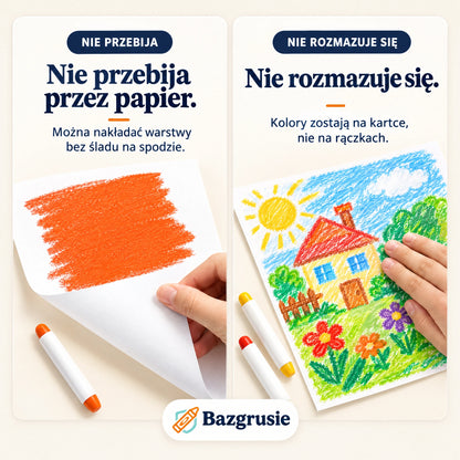 Bazgrusie - zmywalne, nietoksyczne kredki dla dzieci