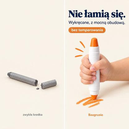 Bazgrusie - zmywalne, nietoksyczne kredki dla dzieci